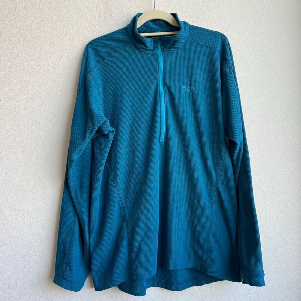 Arc'teryx Arcteryx Delta LT Zip Mens Large Blue Pull Over 1/4 Zip Long Sleeve